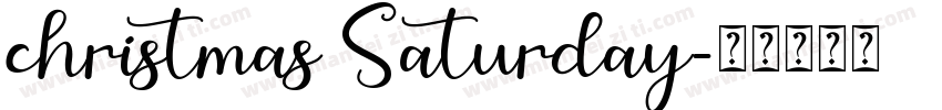 christmas Saturday字体转换